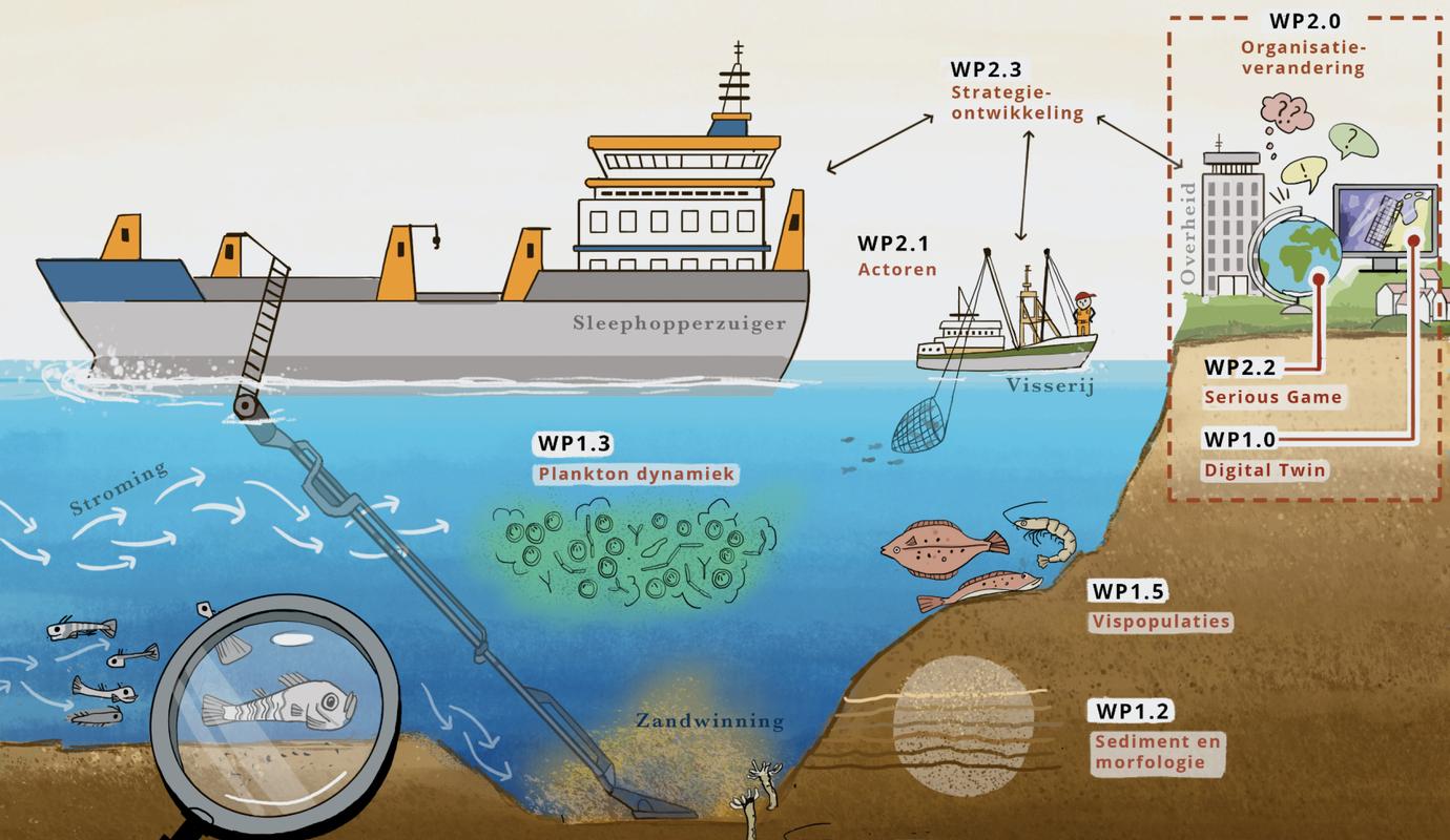 Projectoverzicht onderzoek ecologische effecten zandwinning.